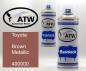 Preview: Toyota, Brown Metallic, 400000: 400ml Sprühdose + 400ml Klarlack - Set, von ATW Autoteile West.